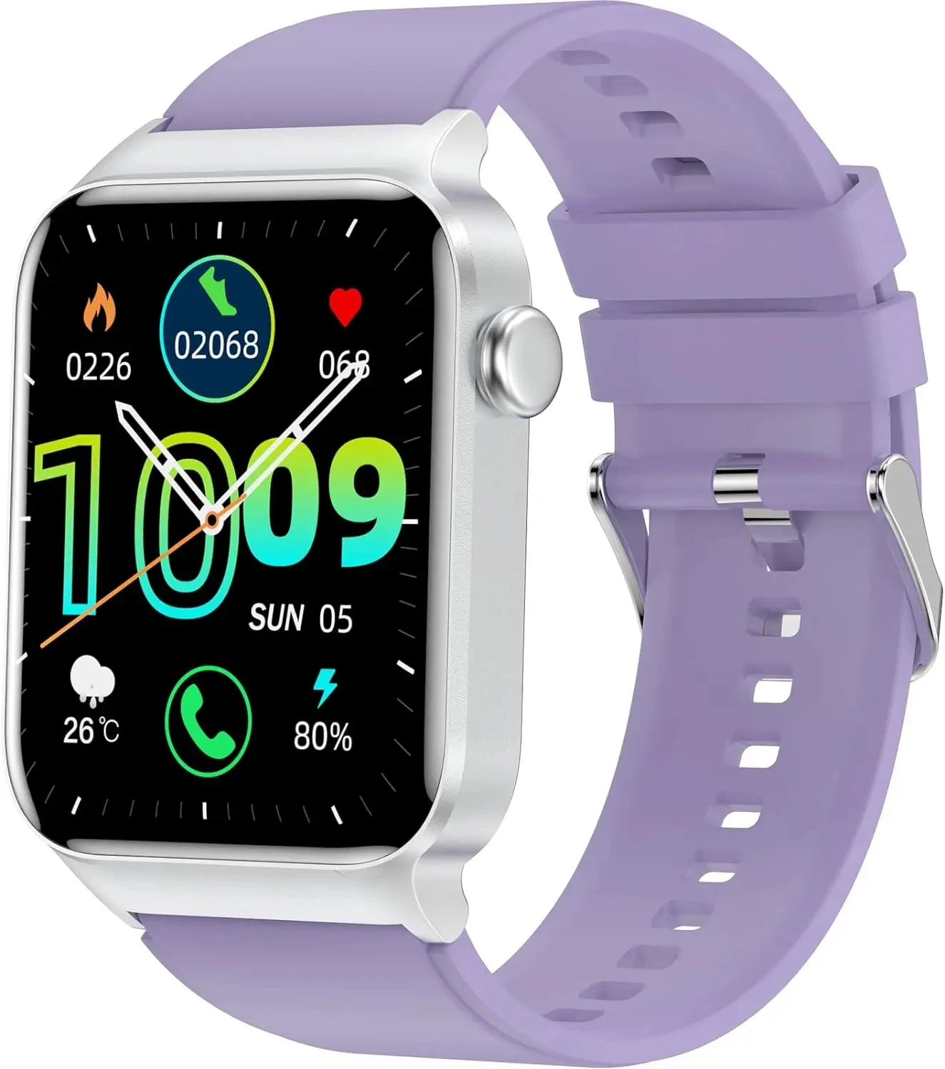 YERSIDA Smartwatch T50S Sport Heart Rate Blood Pressure Oxygen Monitor Waterproof IP68 Voice Assistant For Adult