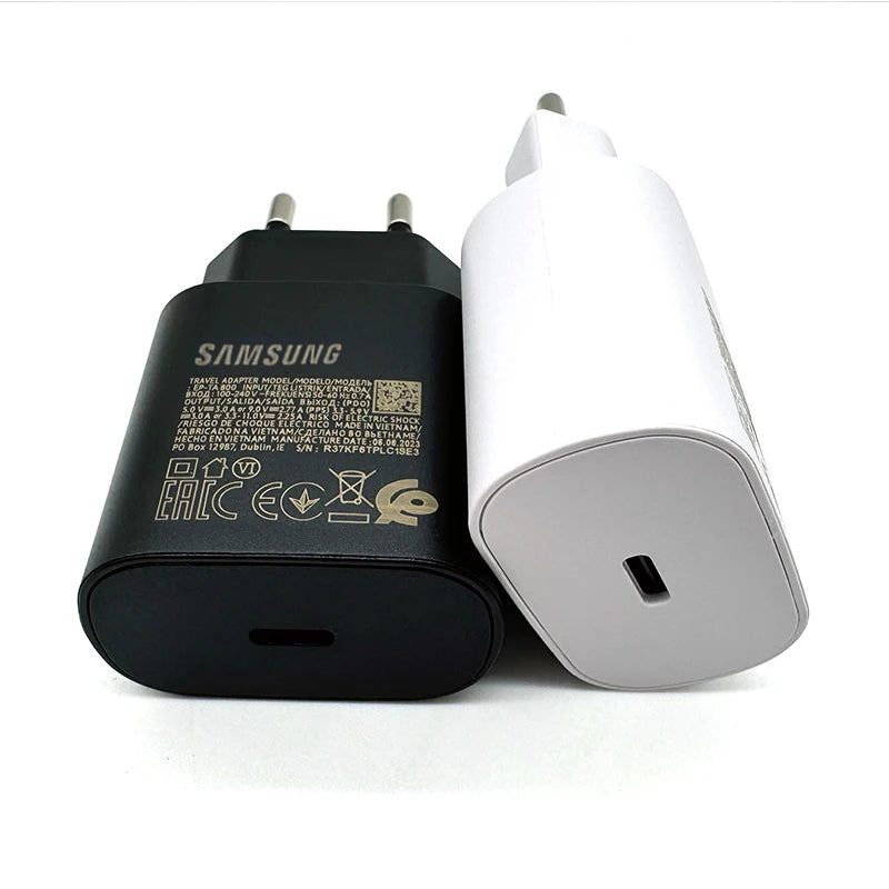 Samsung S23 USB Type C Super Fast Charger PD 25W Charge EU Power 1.8m Cable For Galaxy Note10 S22 S20 S24 Plus S21FE A54