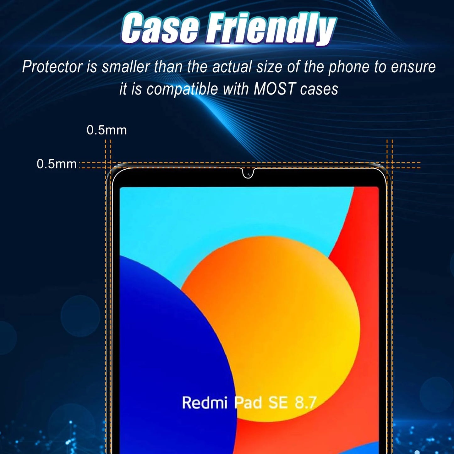 Screen Protector for Redmi Pad SE 4G (8.7 inch) 2024 Tablet Tempered Glass Film Rear Camera Anti-fall/Anti-scratch 8.7