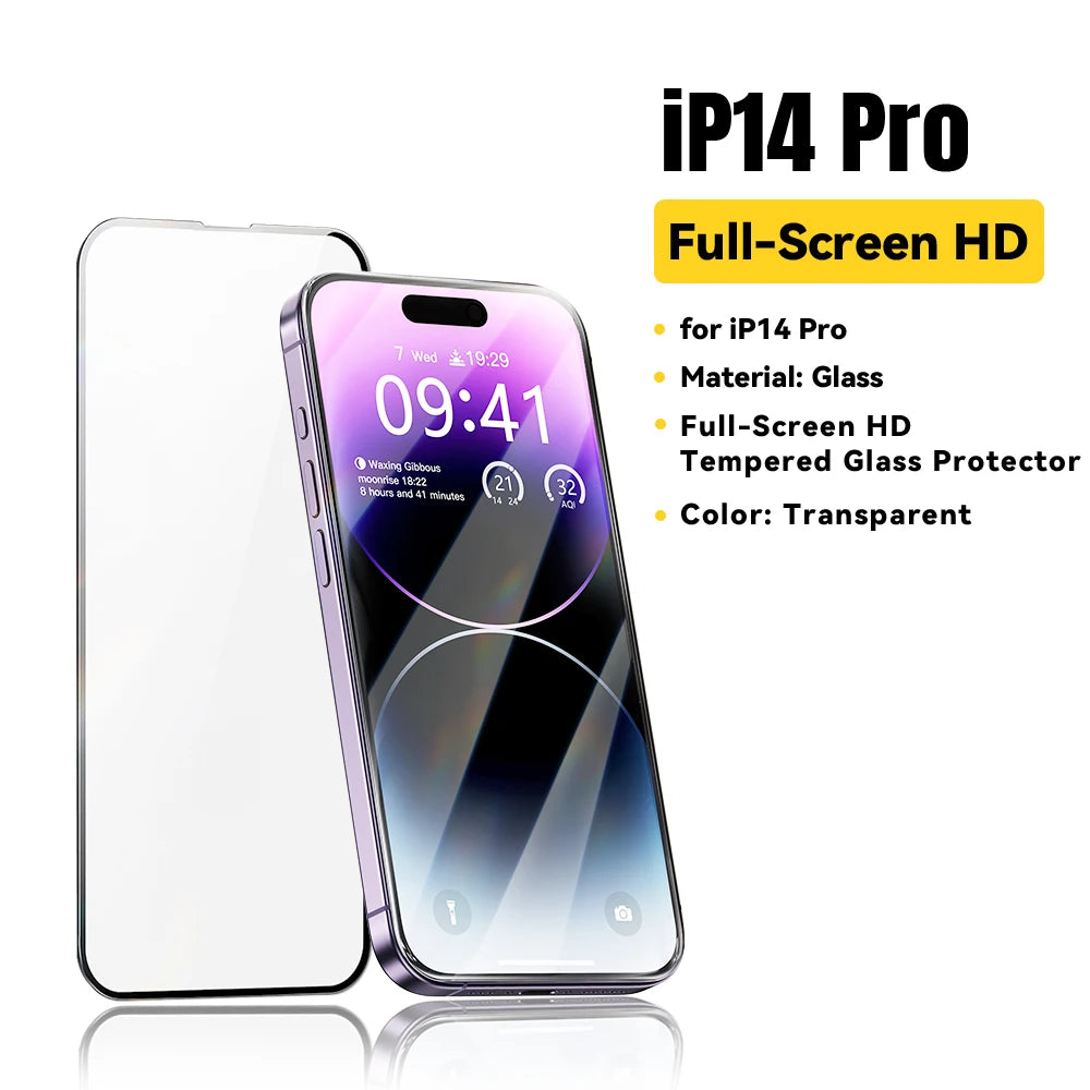 Essager Screen Protector for iPhone 16 15 14 13 Pro Max Plus 2Pcs HD Drop-proof And Dust-proof Tempered Glass Film Transparent