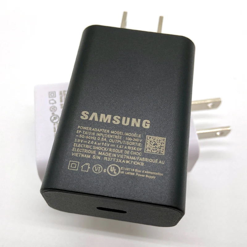 SAMSUNG PD 15W Fast Charger US Plug Quick  Type C  USB C For Galaxy A54 A14 S10+ S10 S9 Plus S23FE S21FE