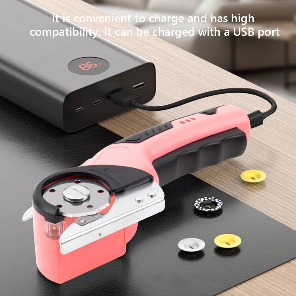 Cordless Electric Scissors – Mini Cutter for Fabric, Carpet & Cardboard