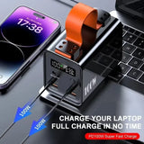 120000mAh 100W Fast Power Bank Portable USB C PD QC DC Large Capacity External Battery For iPhone Samsung Xiaomi Laptop