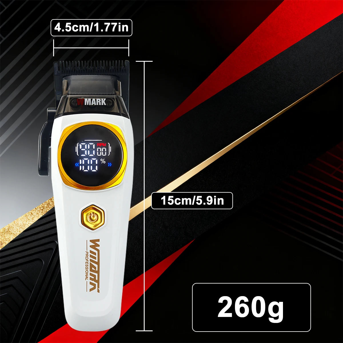 WMARK NG-8004 Hair Clipper – 2025 Brushless Motor, DLC Blade, Wireless Charging