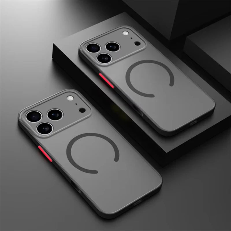 Matte Magnetic For Magsafe Wireless Charge Phone Cases For iPhone 17 16 15 14 13 11 12 Pro Max Plus XS Max XR X Air Armor