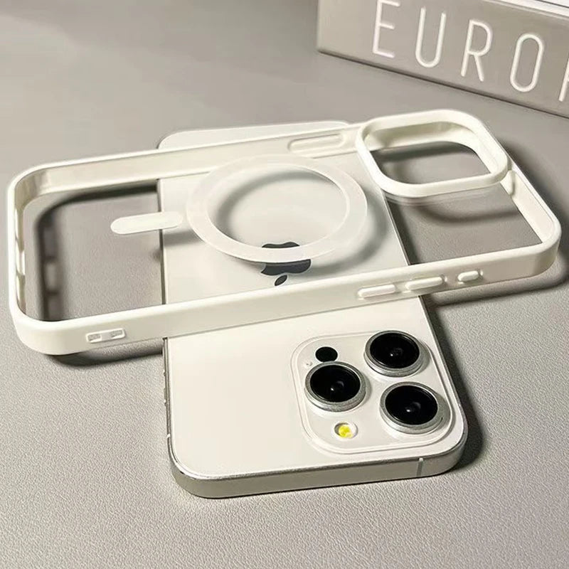 Luxury Candy Magsafe Wireless Charge Phone Case For iPhone 17 16 15 14 13 12 11 Pro Max 16 Plus 16e 17 Air Magnetic Bumper