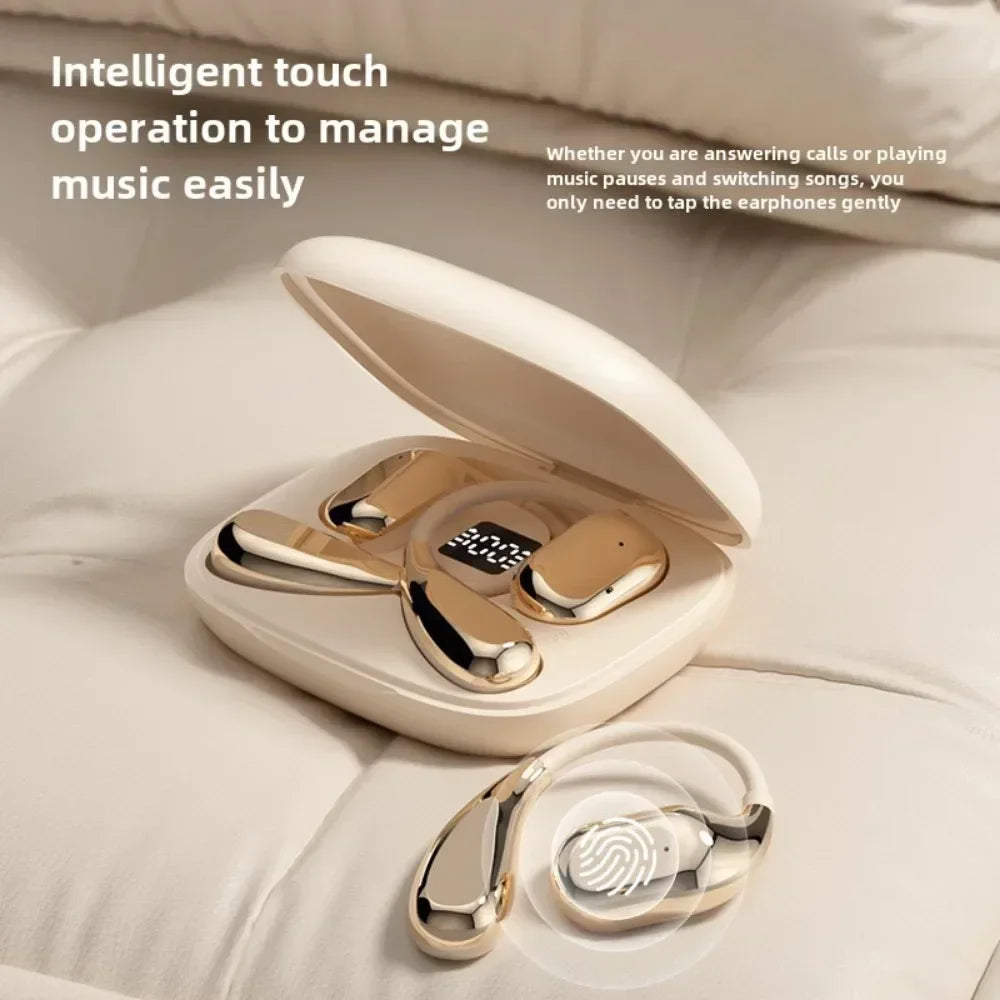 SW-016 Wireless Earphones HiFi Stereo Display Long Standby Touch Earhook Bluetooth Low Latency Gaming