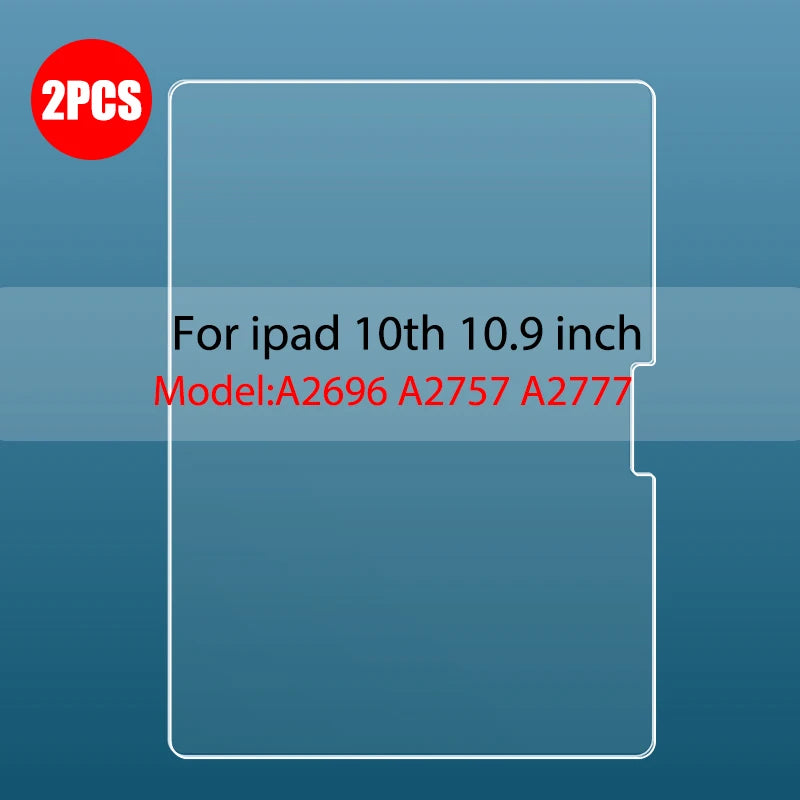 For Ipad 10.9 10th Generation Tempered Glass Screen Protector On ipad 10 generacion 2022 9H Film