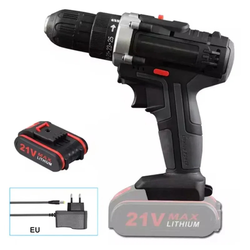 21V Cordless Impact Drill – High Power DIY Tool