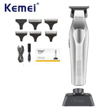 Kemei Zero Gapped Hair Trimmer – 9000RPM DLC Cordless Professional Hair Clipper