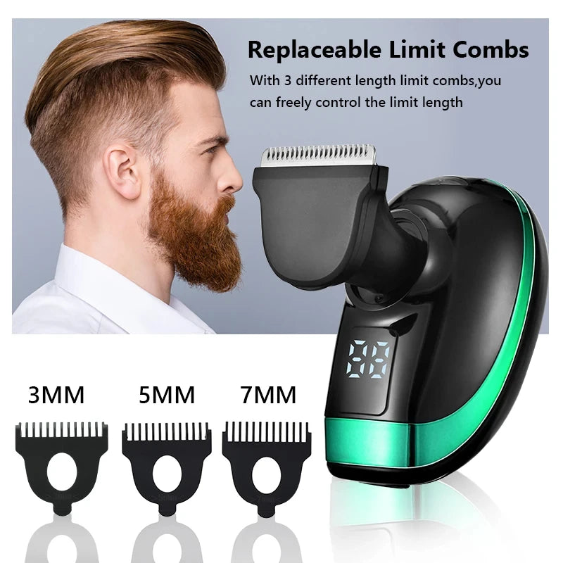 5-in-1 4D Men’s Electric Shaver – Rechargeable Bald Head Trimmer with Floating Heads