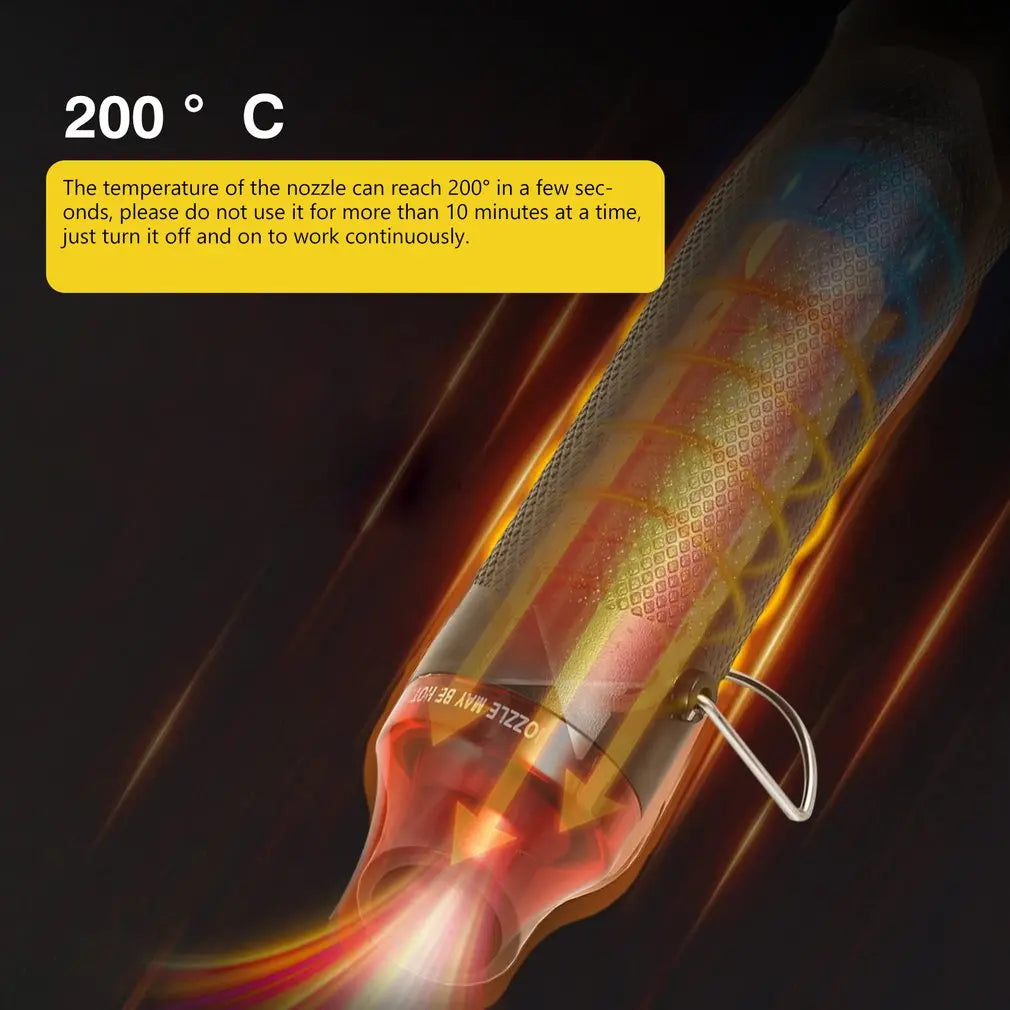 DIY Heat Gun 200℃ 300W Electric Shrink Wrap Heater Tool