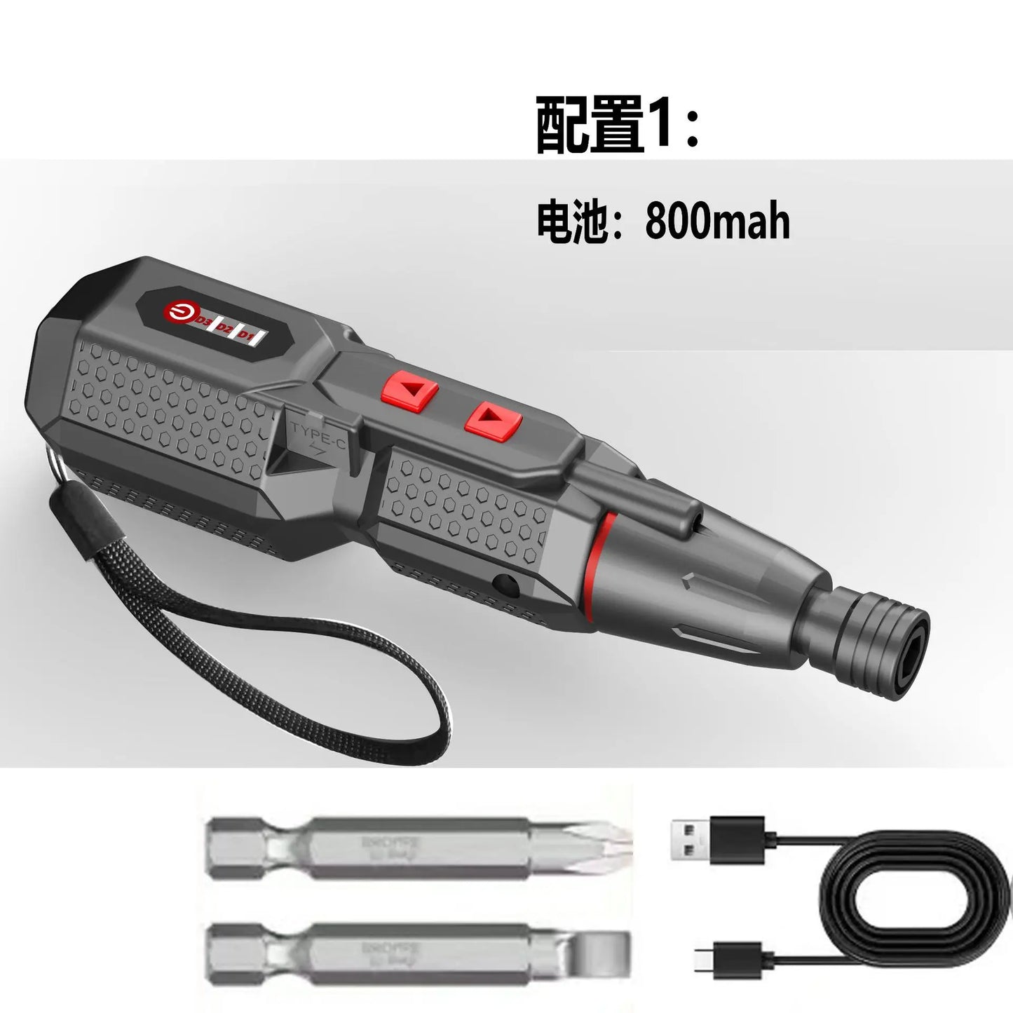 2V/3.6V Electric Screwdriver – Three-Speed Adjustable with LED Light and Strong Straight Handle