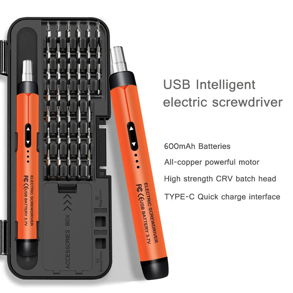 Rechargeable Electric Precision Screwdriver Set – Wireless Mini Power Tool Kit for Mobile & PC Repair