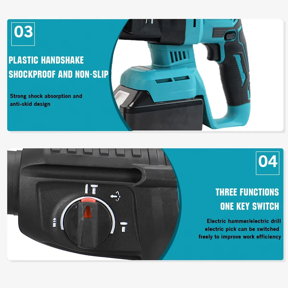 Electric Goddess Brushless Hammer – Forward & Reverse Concrete Multi-Function Tool