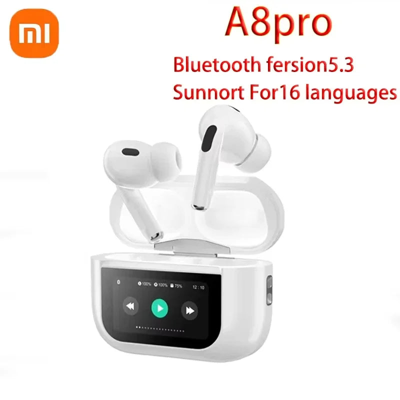 Xiaomi A8 Pro ANC Wireless Earphones LED Screen Noise Reduction Bluetooth 5.4 Android IOS Gaming Sports Earphones
