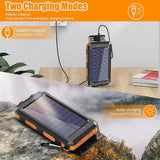 Solar Power Bank 80000mAh Portable External Battery Charger Strong Light LDE Light for All Smartphones