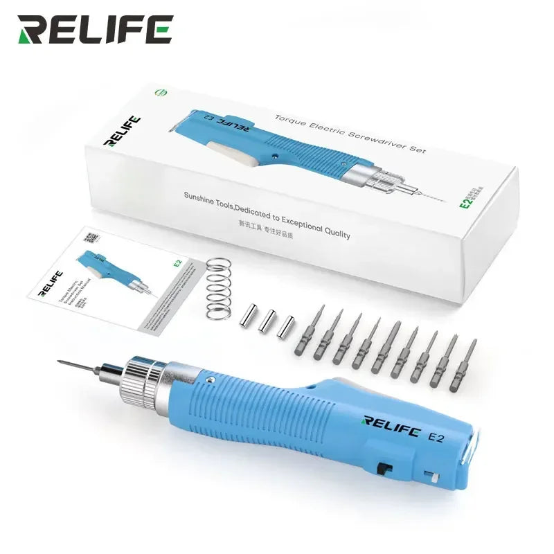 RELIFE E2 T01 Torque Electric Screwdriver  Adjustable Speed Forward and Reverse Rotation Disassembly Wireless Bolt Driver