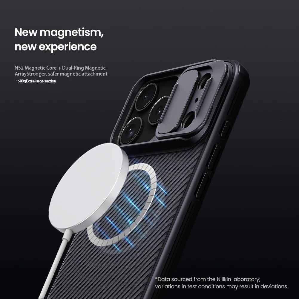 Nillkin For iPhone 17 Pro Max 17 Air 16 Pro Max 16Pro Magnetic CamShield Pro Case Slide Cover Lens PC+TPU Protection Phone