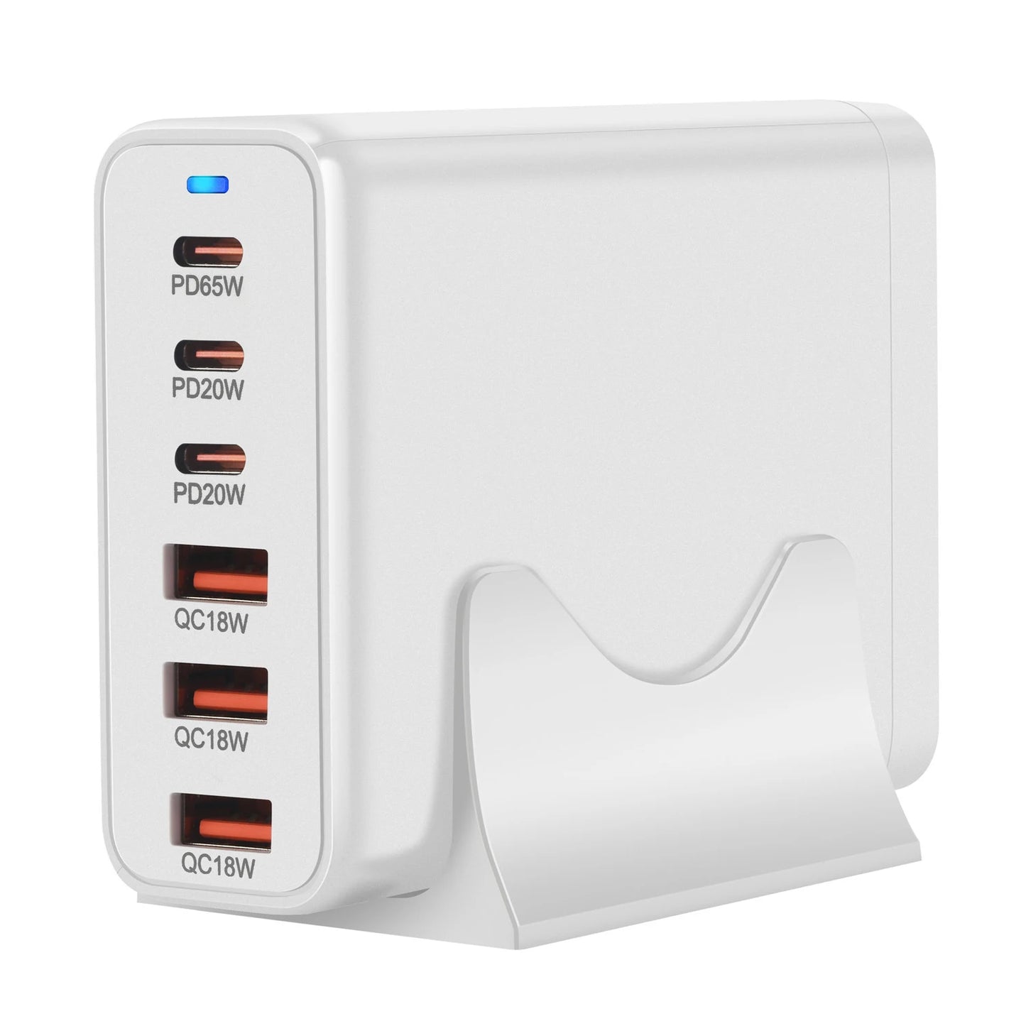 120W GAN Multi USB Fast Charging Station 6 Port Hub Type C Charger PD Smart For iPhone Samsung Xiaom