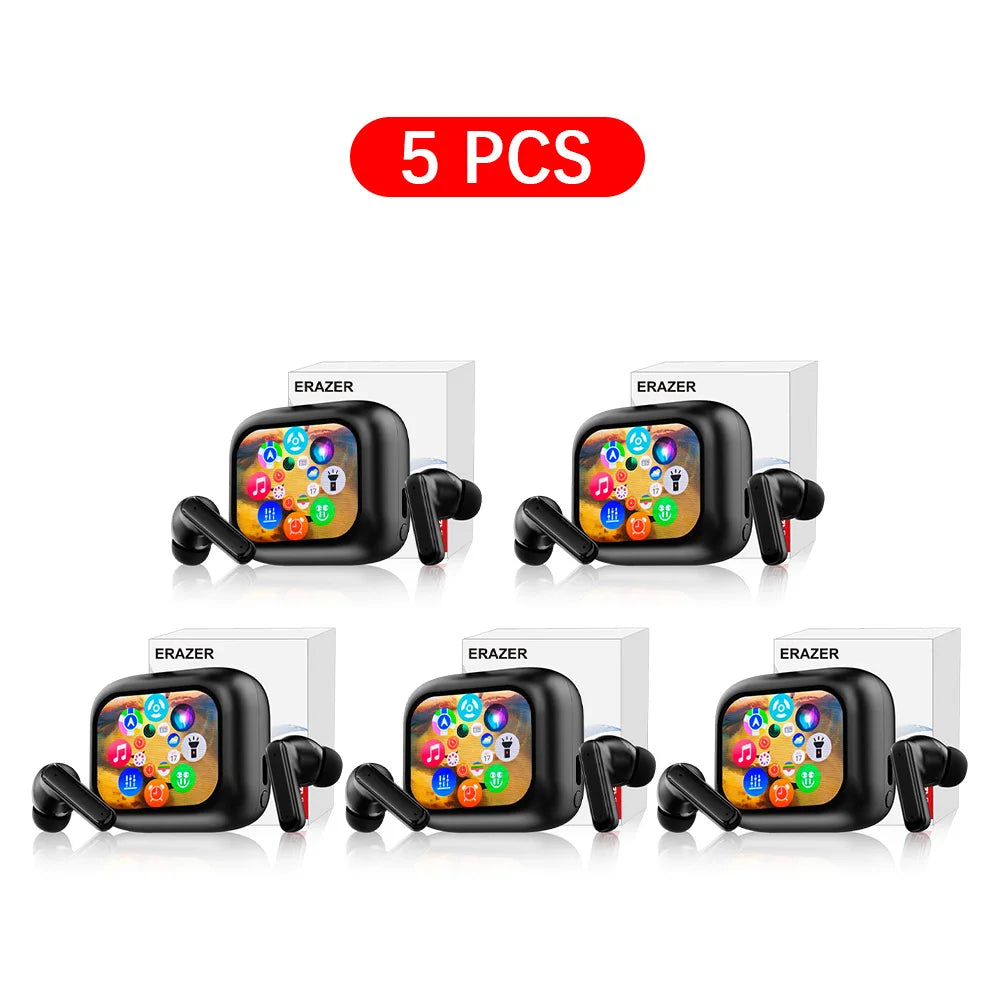 ERAZER Original LCD Touch Screen Bluetooth earphone ANC noise cancelling wireless Headphone waterproof earbuds HD stereo Headset