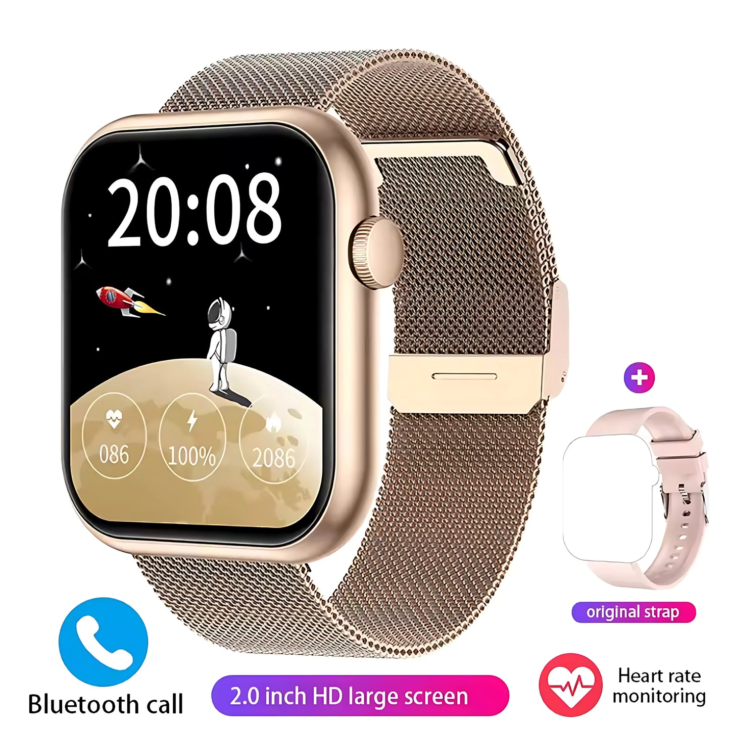 2025 New Watch  Smart 10 NFC Bluetooth Call Women Men Heart Rate Voice Assistant 100+Sports Ladies For Xioami