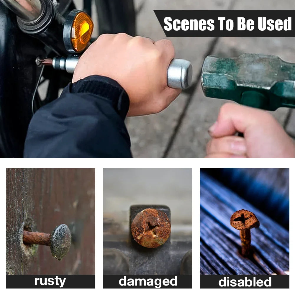 7/12 Pcs CR-V Manual Impact Screwdriver Set – Portable Reversible Hand Repair Tools for Home