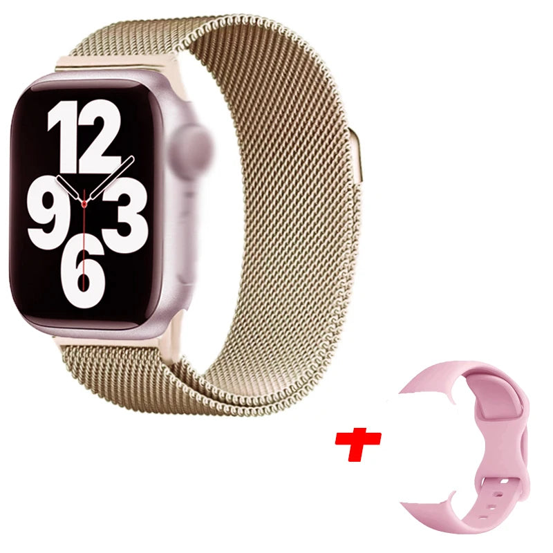 Smart Watch I10 Pro Max Metal Strap Sport Fitness Tracker Custom Dial  Apple Phone For Android IOS