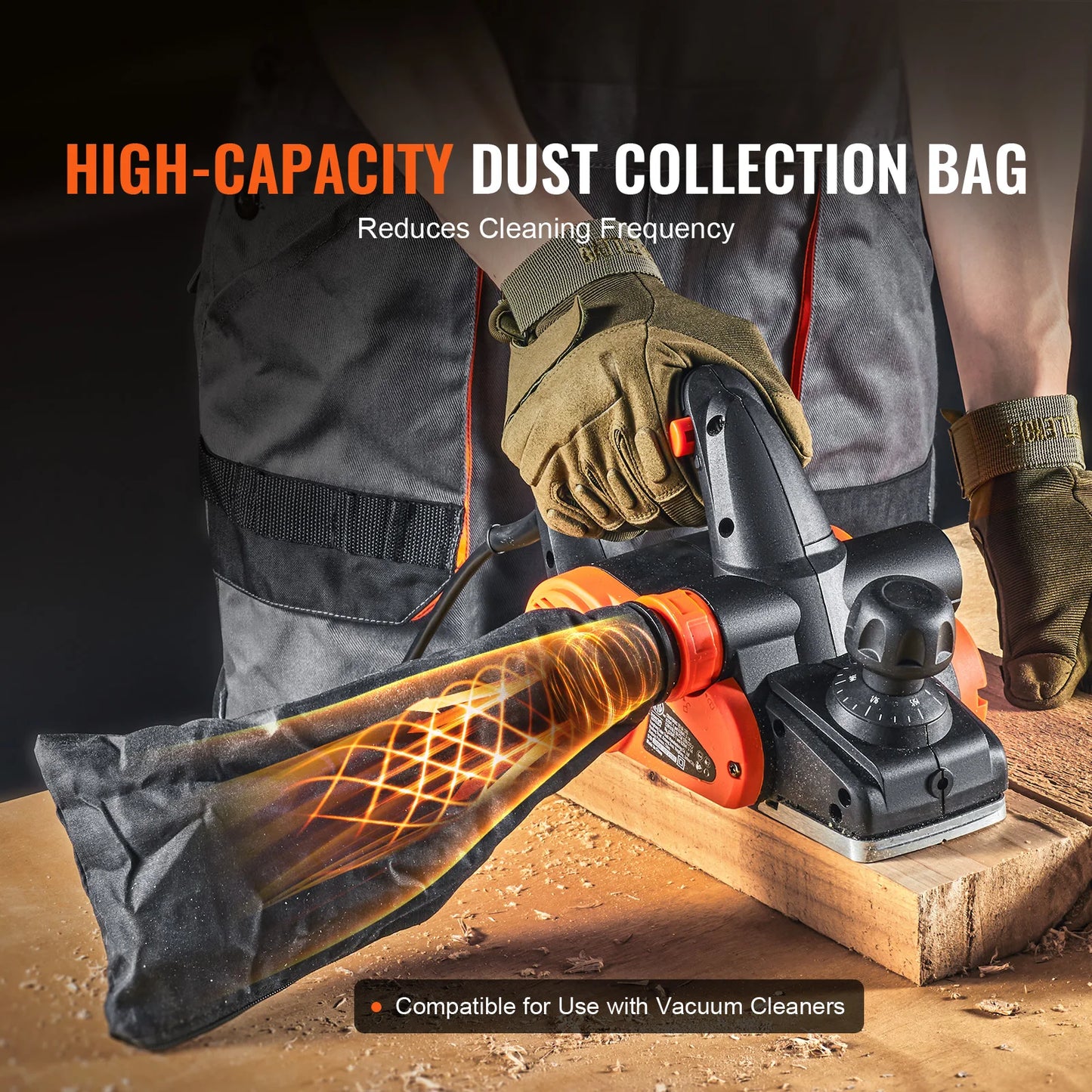 SucceBuy 3-1/4" Electric Hand Planer – 16,500 RPM Woodworking Tool