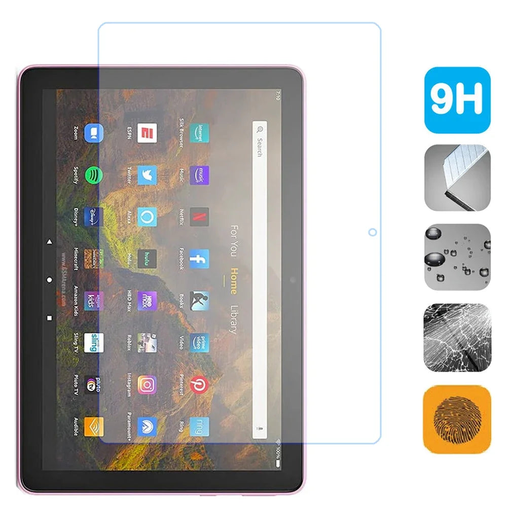 2 Packs Tempered Glass For All-new Amazon Fire HD 10 2023 10.1 inch Protective Film For Fire HD 10 2023