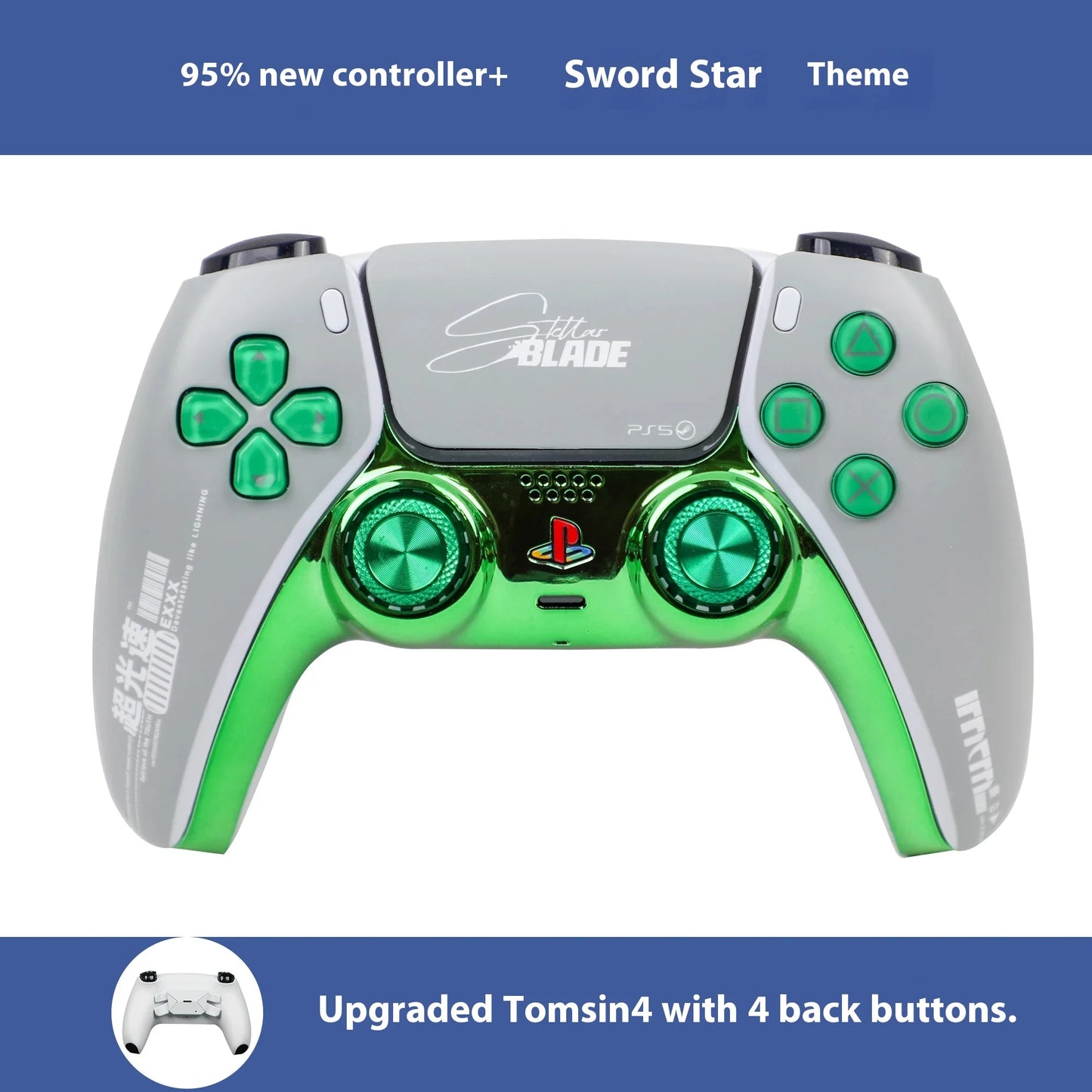 Stellar Blade TMR Wireless PS5 Controller – Hall Joystick Custom Esports Gamepad (Refurbished)