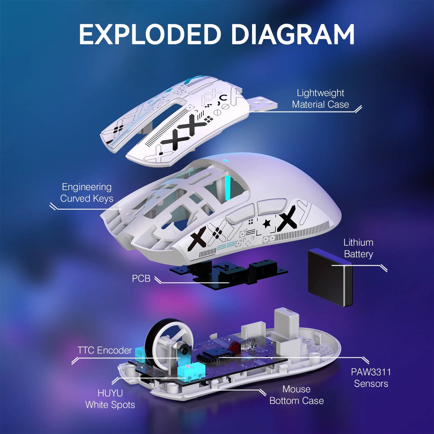 Attack Shark X11 Tri-mode Gaming Mouse – Magnetic Charging, 22K DPI, BT/2.4Ghz/Wired