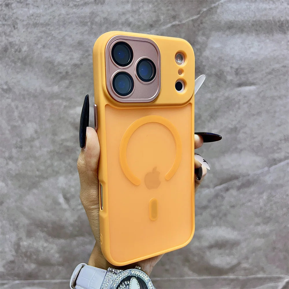 Matte Magnetic Translucent  Wireless Charge Phone Case For iPhone 17 Air 16 15 14 13 12 11 17 Pro Max Magsafe Must-Cover