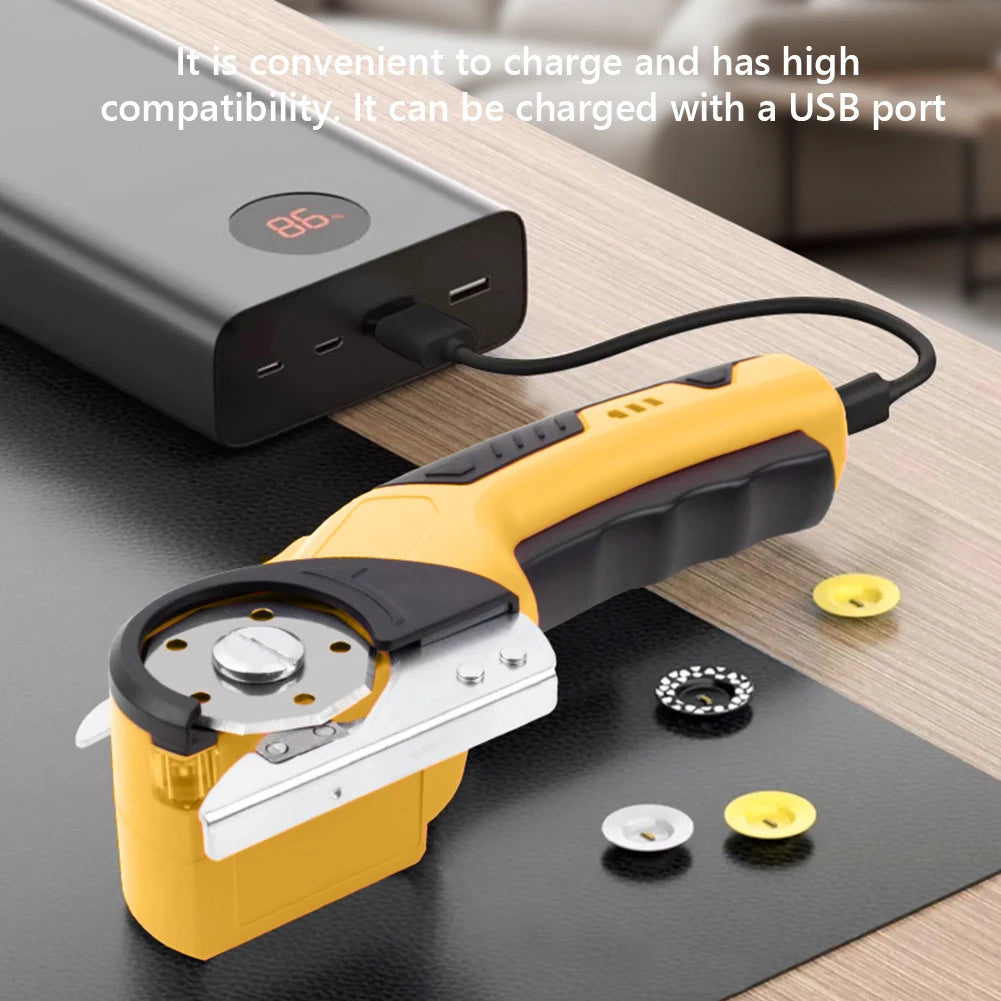 Cordless Electric Scissors – Mini Cutter for Fabric, Carpet & Cardboard