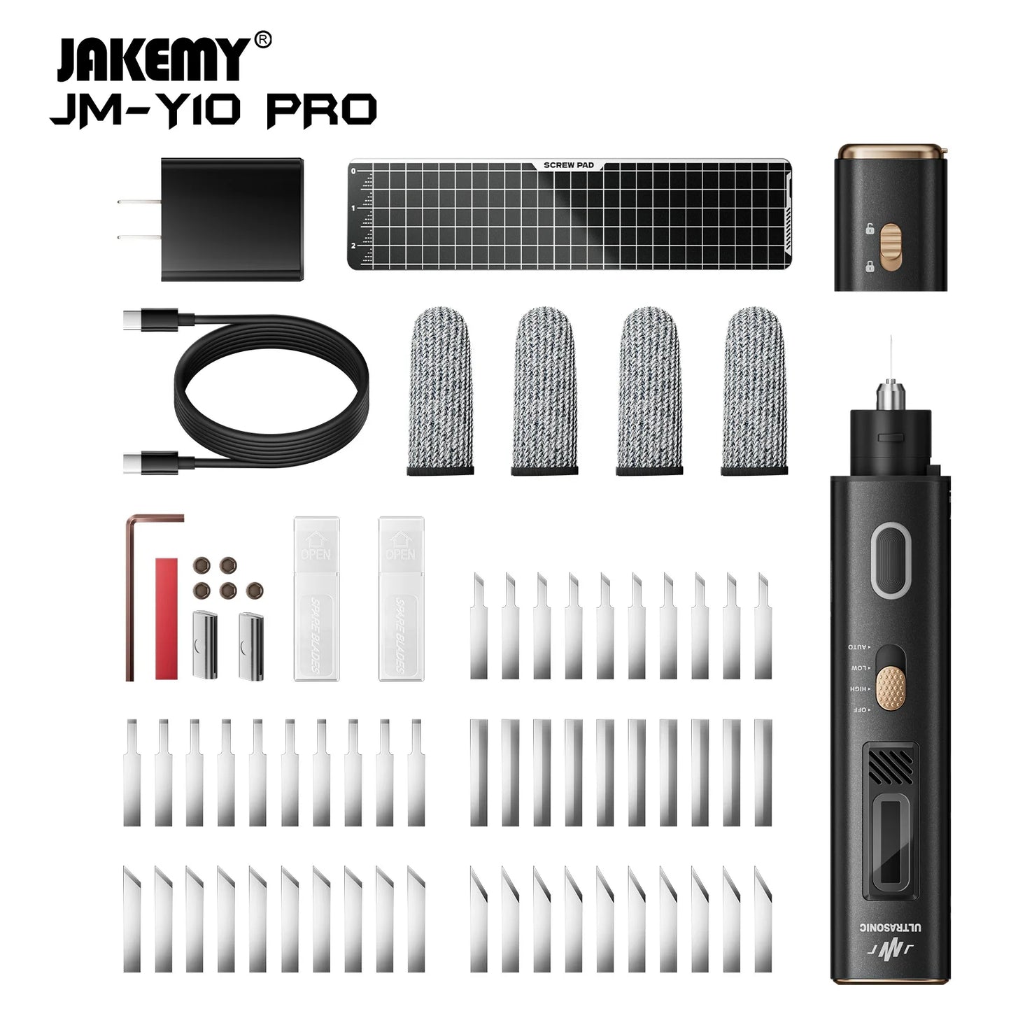 JAKEMY 40kHz Ultrasonic Cutter – Handheld Multifunctional Craft Tool for 3D Prints, PVC, Leather & Wood