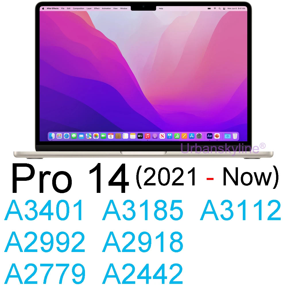 Screen Protector for MacBook Air 15 13 M4 Pro 14 16 M3 M2 M1 Touch Bar ID 11 12 HD Skin Film Guard Cover 13.6 A3241 A3240 Retina