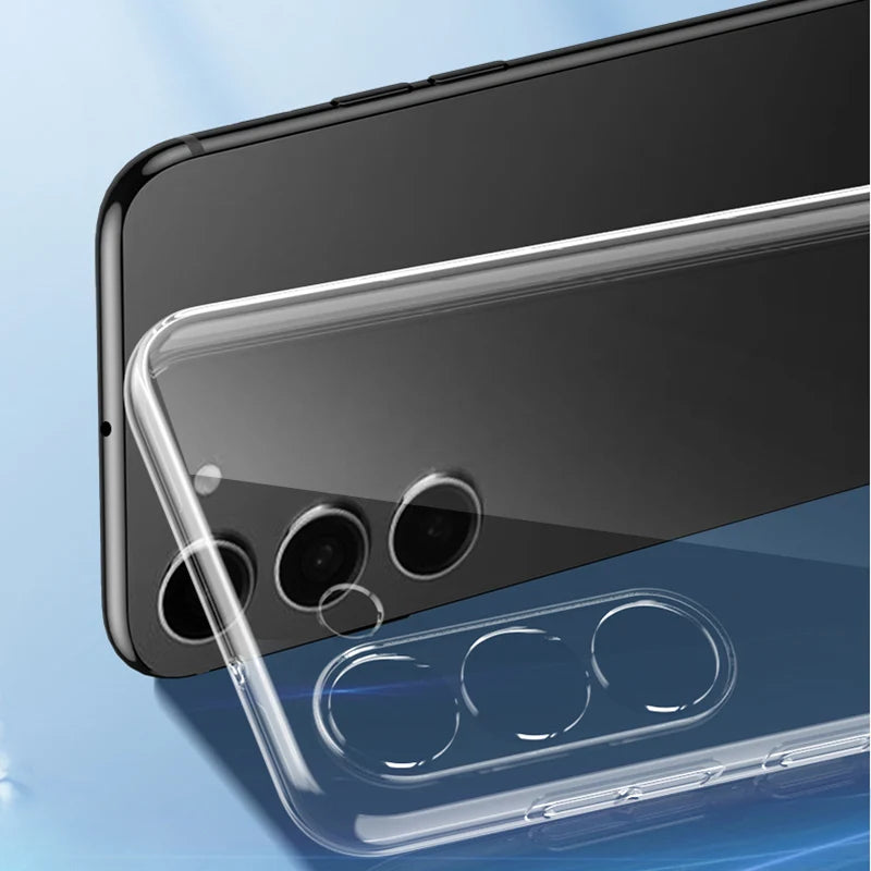 Clear Phone Case For Samsung Galaxy A54 A34 A14 A05 A05S A15 A35 A55 5G Soft Silicone For Samsung A56 A36 A26 A16 A06