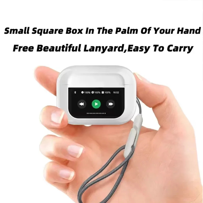 A8 Pro wireless headphones, touch-controlled LED display, noise-cancelling headphones, long-lasting battery, built-in microphone