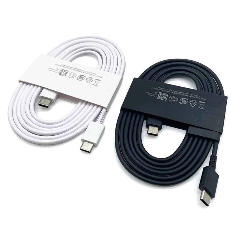 Samsung S23 USB Type C Super Fast Charger PD 25W Charge EU Power 1.8m Cable For Galaxy Note10 S22 S20 S24 Plus S21FE A54