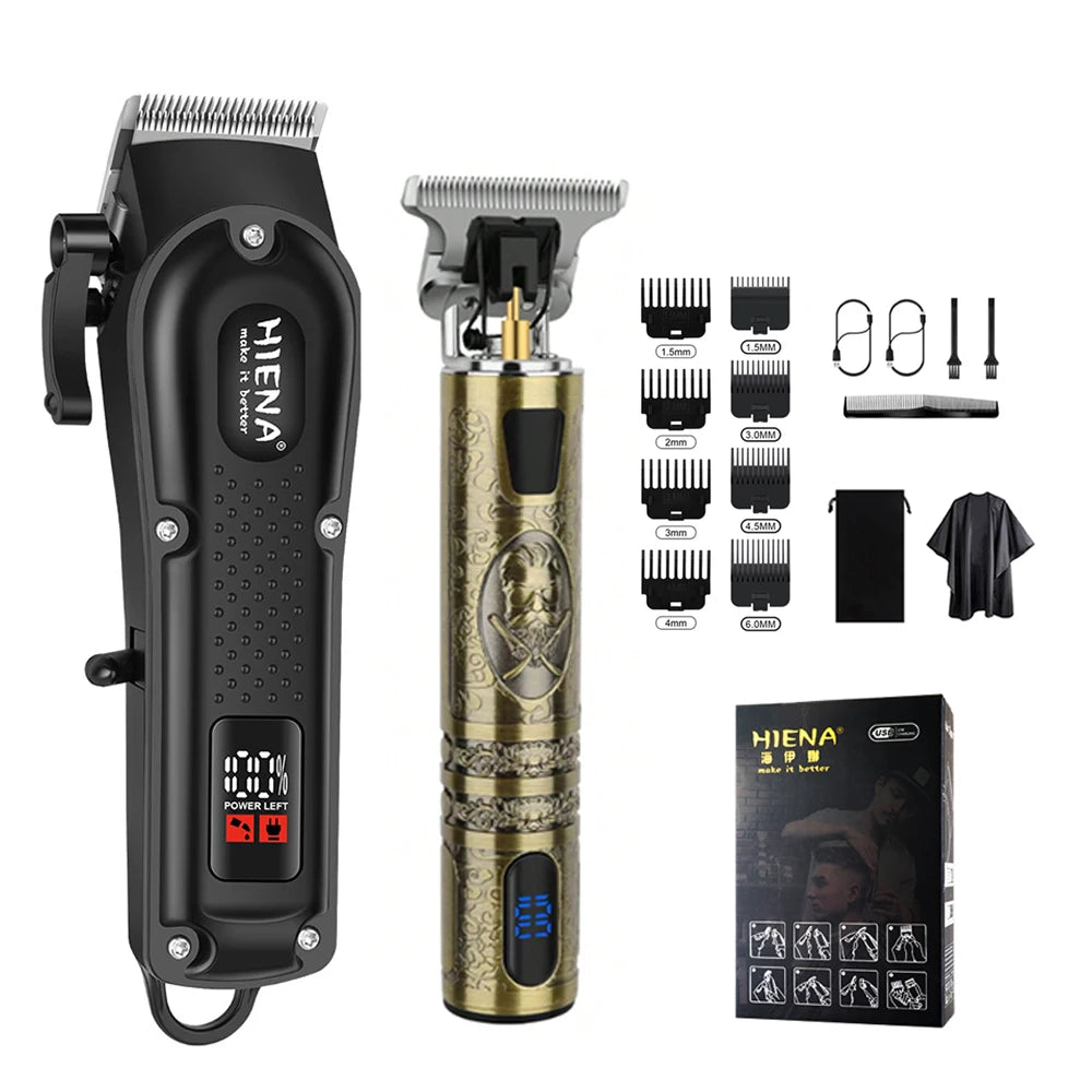 Professional Hair Clipper Set – Cordless Trimmer & Foil Shaver for Men