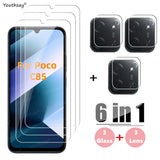 6in1 Full Gule Glass For Xiaomi Poco C85 Tempered Glass Poco C85 Screen Protector Protective Phone Camera Lens Film Poco C85