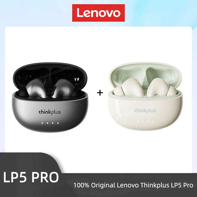 Lenovo LP5 PRO Wireless Bluetooth 5.4 Earphones TWS HiFi Sound Gaming LP5Pro Sport Long Standby with Mic 2025