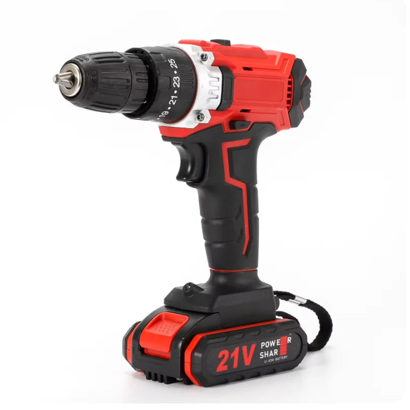 Charging hand DIY power tools 21V Electric cordless Screwdriver 2 features wireless hammer drill mini lithium battery