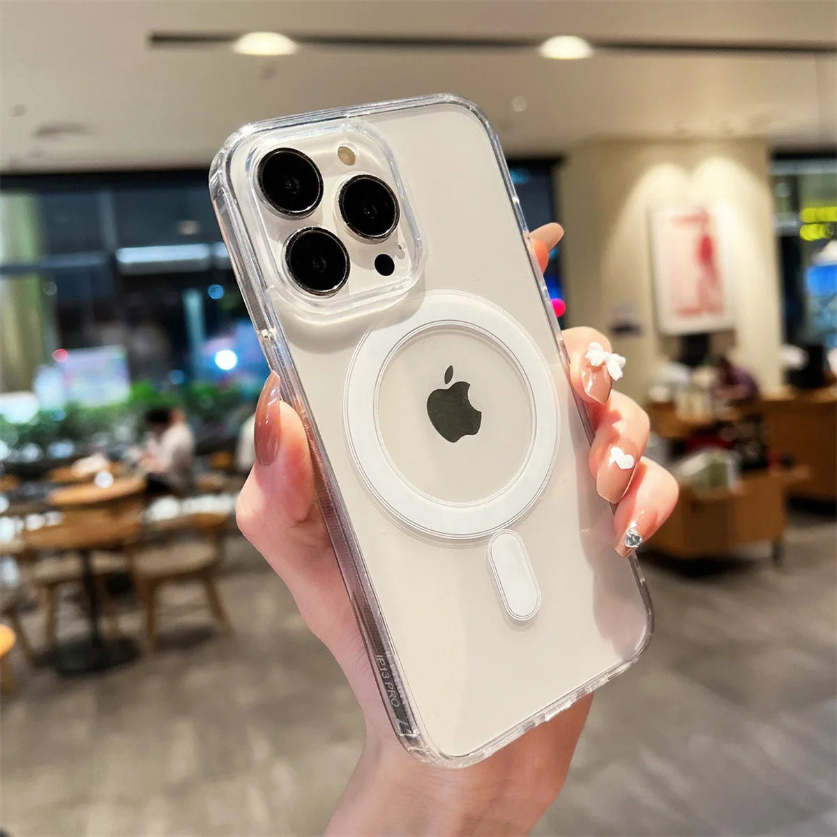 Transparent Magnetic Phone Case For iPhone 17 Pro Max 16 13 11 15 14 12 17 Air 17Promax Soft Silicone Shockproof Funda