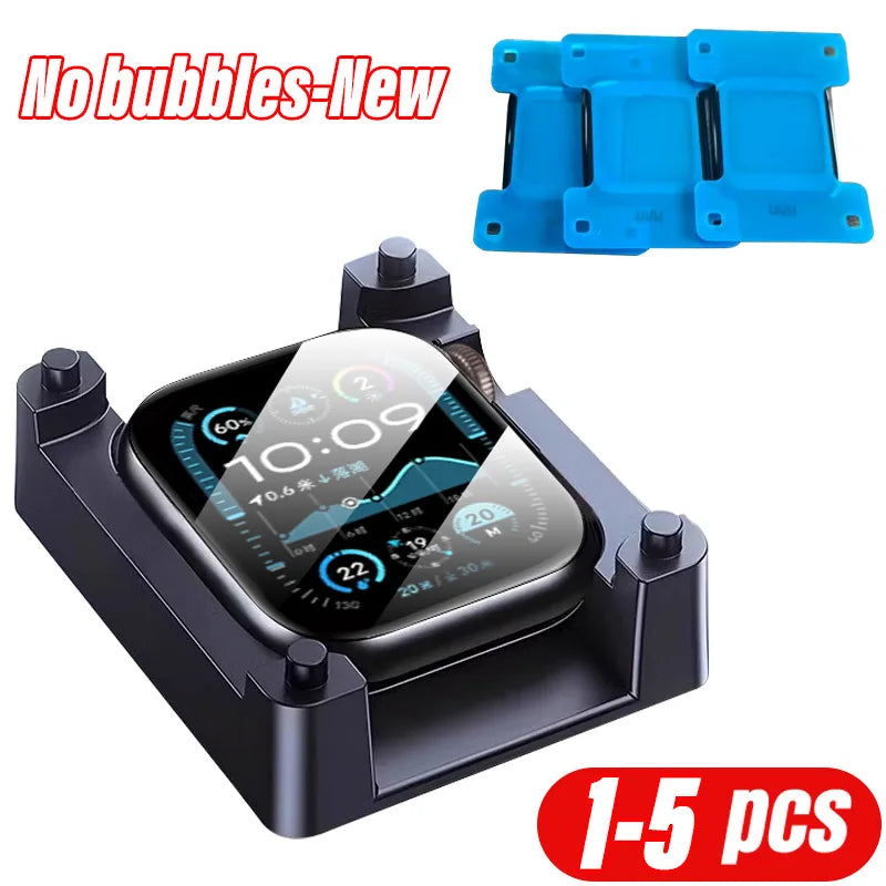 1-5PCS Screen Protector For Apple Watch Series 11-10 9-8-7-6 5 Se ultra 3/2 49mm 42-46mm 41mm 45mm 40 44mm Positioning Tool+film