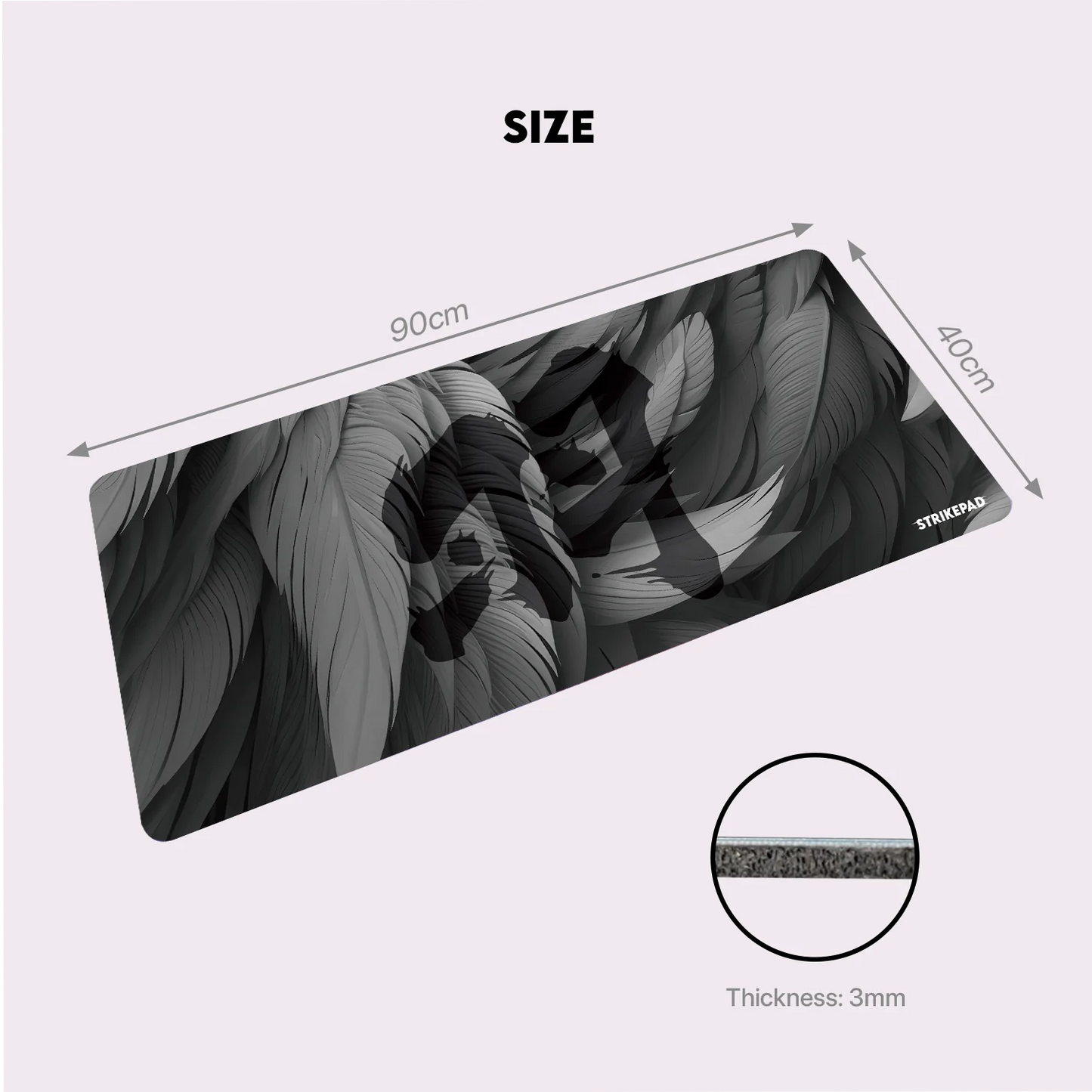 Copy of FANTECH Strikepad MST901 Gaming Mousepad 900x400x3mm Transformation Pattern Waterproof and No Edge Stitching Speed Mouse Mat