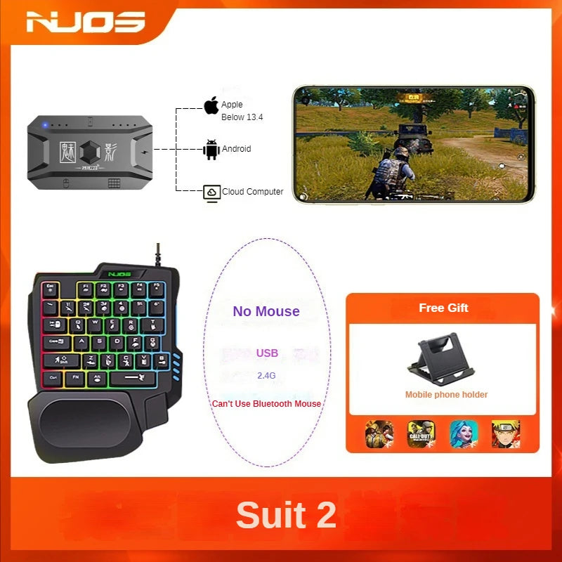 M1 Pro Mobile Controller Gaming Keyboard Mouse Converter BT V5.0 Programmable Adapter Support IOS Android System