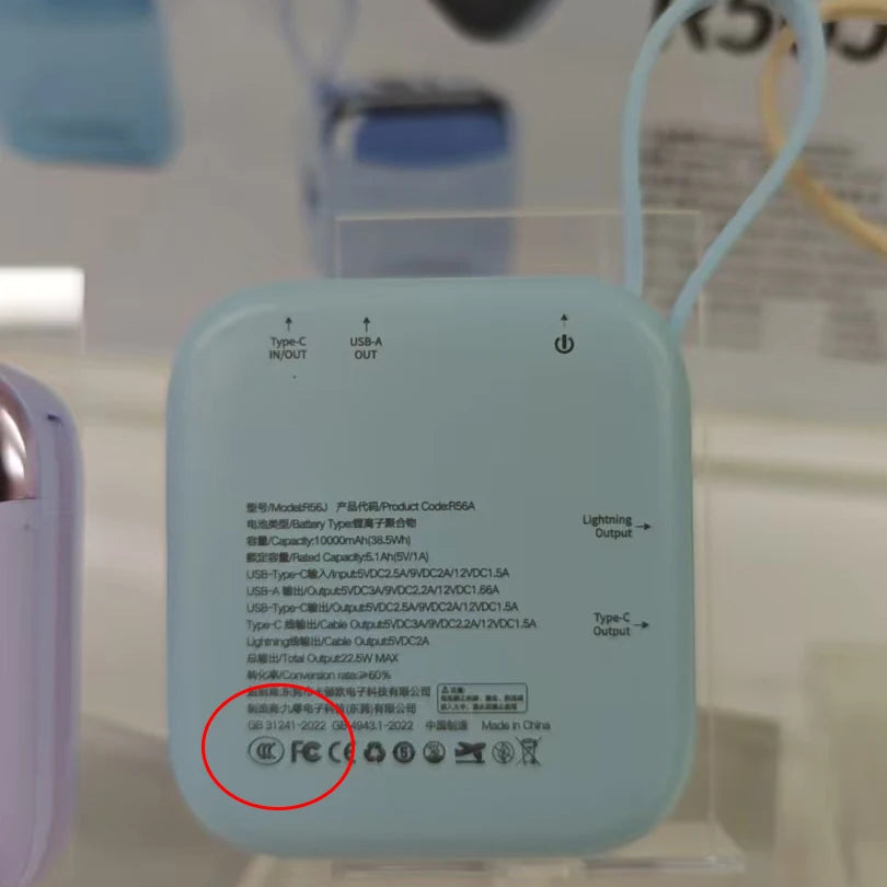 Certification 10000mAh Mini Power Bank 66W Fast Charge External Battery for iPhone Xiaomi Huawei Samsung