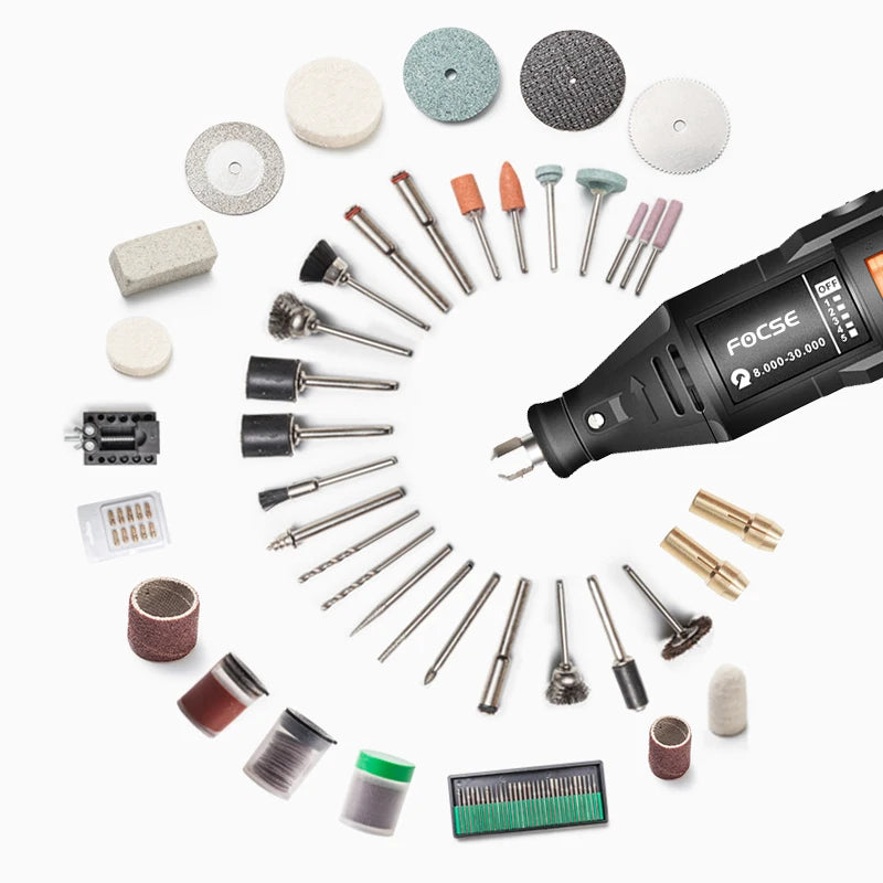 180W Mini Electric Drill Engraver – Variable Speed Rotary Tool with Accessories