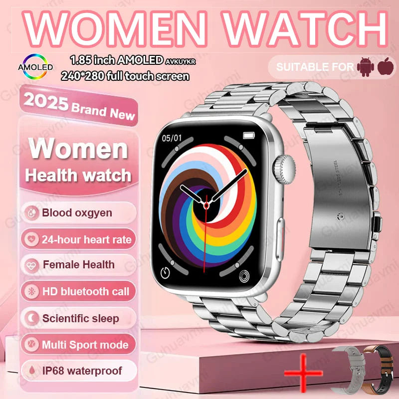 2025 New For Xiaomi Women AI Smart  watchDiagnosis Smart Watch HRV+PPG Blood Pressure Blood oxygen Health monitor IP68 NFC